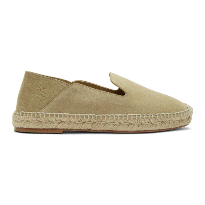 Loewe Grey Suede Slipper Espadrilles