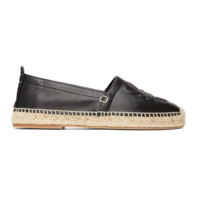 LOEWE BLACK ANAGRAM ESPADRILLES