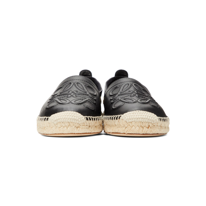 LOEWE LOEWE BLACK ANAGRAM ESPADRILLES