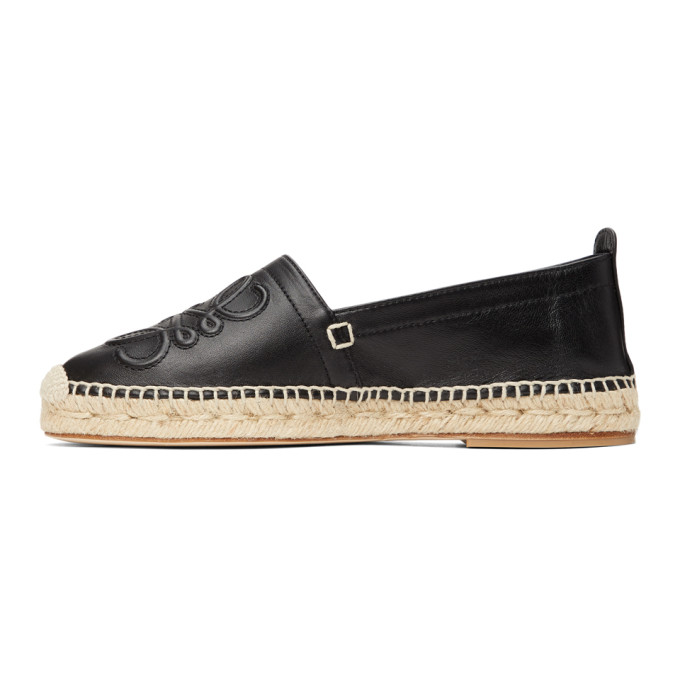 LOEWE LOEWE BLACK ANAGRAM ESPADRILLES