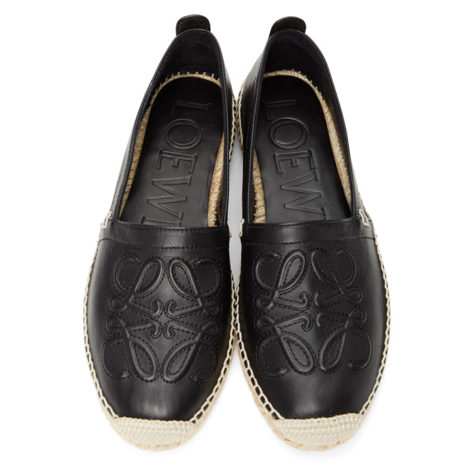 LOEWE LOEWE BLACK ANAGRAM ESPADRILLES