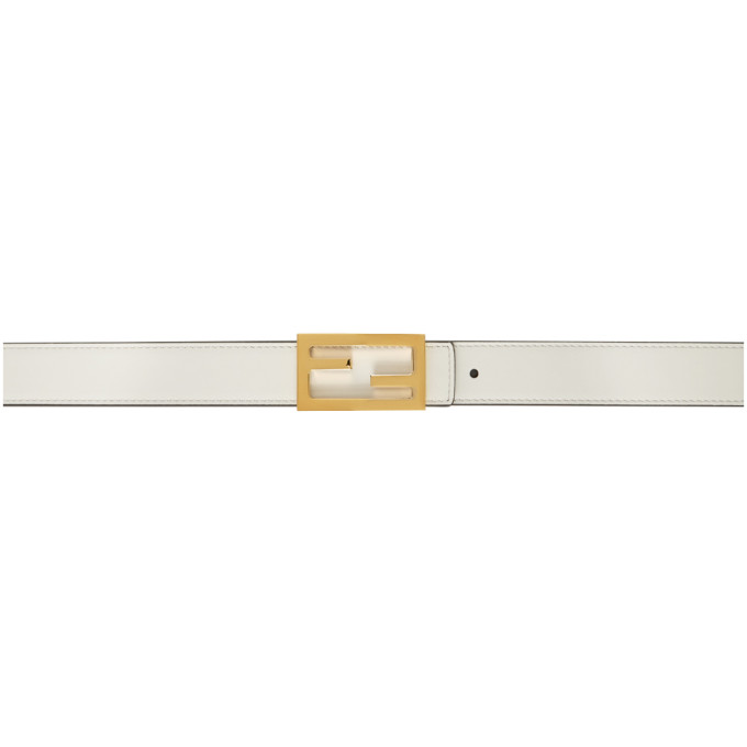 Fendi Reversible White and Brown Forever Fendi Belt