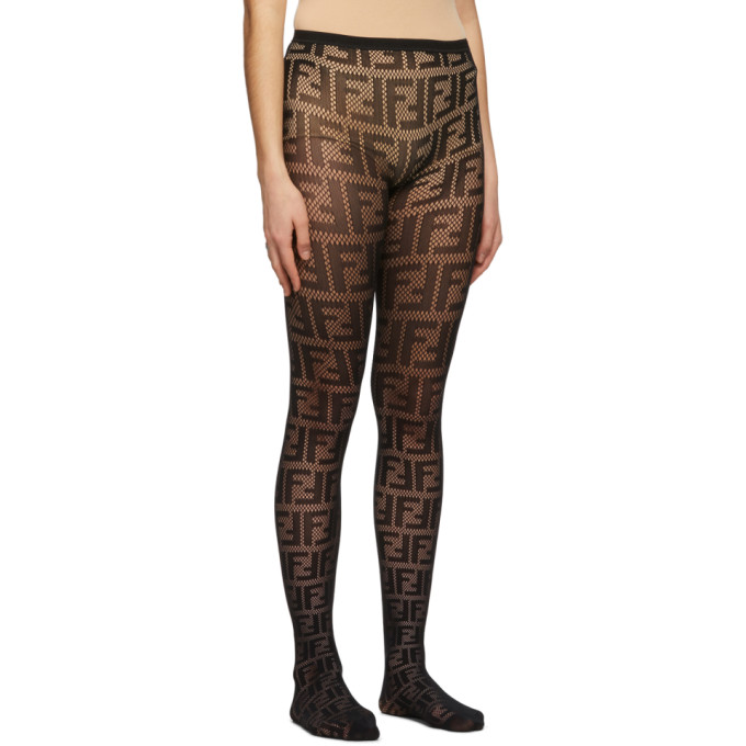 FENDI FENDI BLACK FOREVER FENDI TIGHTS