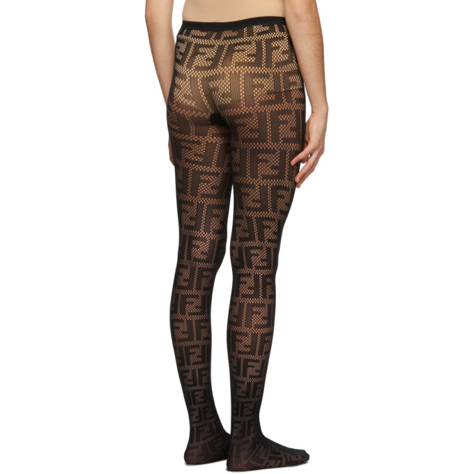 FENDI FENDI BLACK FOREVER FENDI TIGHTS