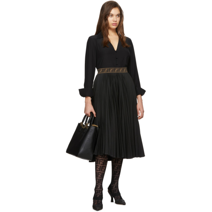 FENDI FENDI BLACK FOREVER FENDI TIGHTS