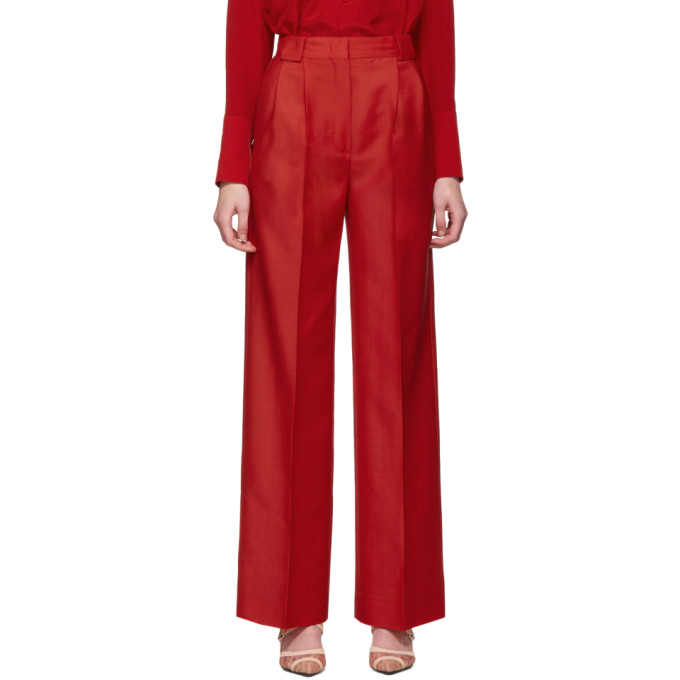 high rise flare trousers