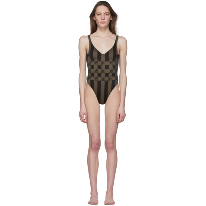 brown fendi swimsuit