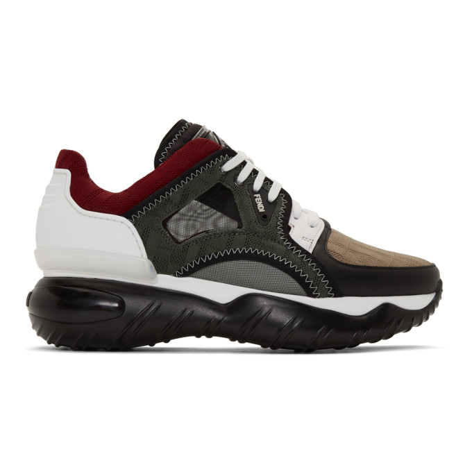 fendi sheer panels chunky sneakers