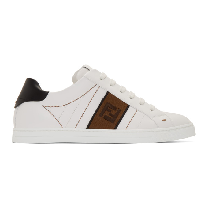 Fendi Logo-embroidered Low-top Leather 