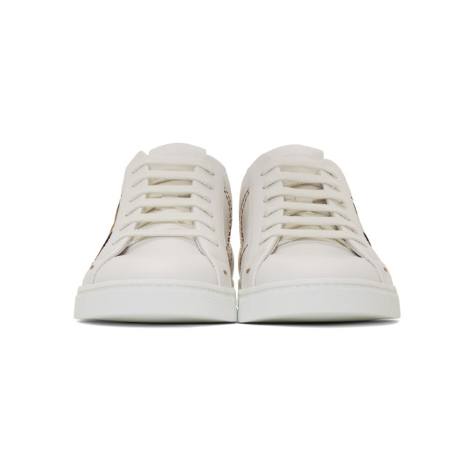 FENDI FENDI WHITE LEATHER FOREVER FENDI SNEAKERS
