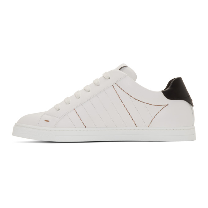 FENDI FENDI WHITE LEATHER FOREVER FENDI SNEAKERS
