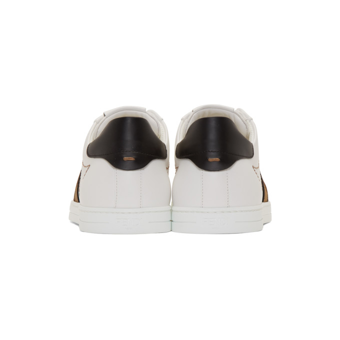 FENDI FENDI WHITE LEATHER FOREVER FENDI SNEAKERS