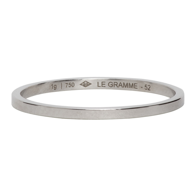 Le Gramme White Gold 1 Gramme Wedding Ring In Wh Gold