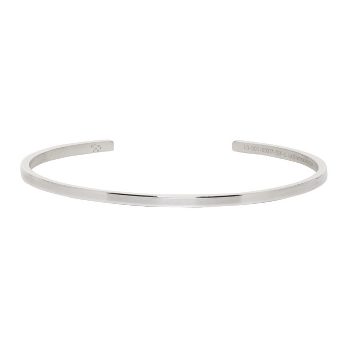 LE GRAMME LE GRAMME SILVER SLICK LE 7 GRAMMES RIBBON BRACELET