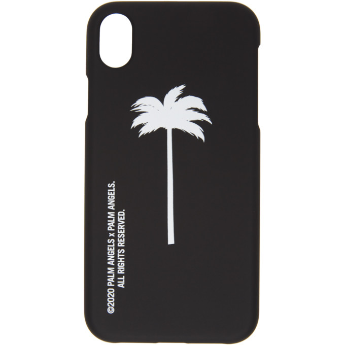 PALM ANGELS PALM ANGELS BLACK AND WHITE PALM TREE IPHONE XR CASE