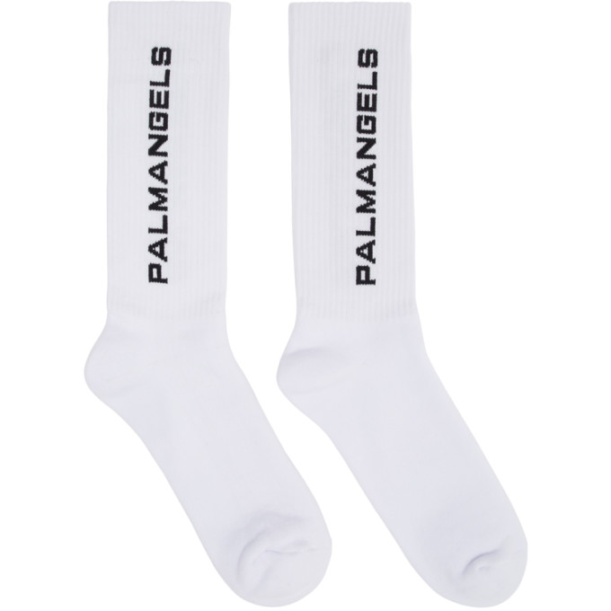 Palm Angels White New Logo Socks