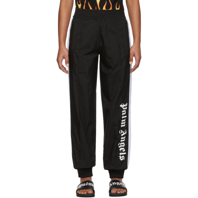 PALM ANGELS PALM ANGELS BLACK OVER LOGO TRACK PANTS