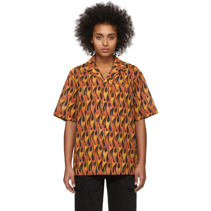 palm angels flame shirt