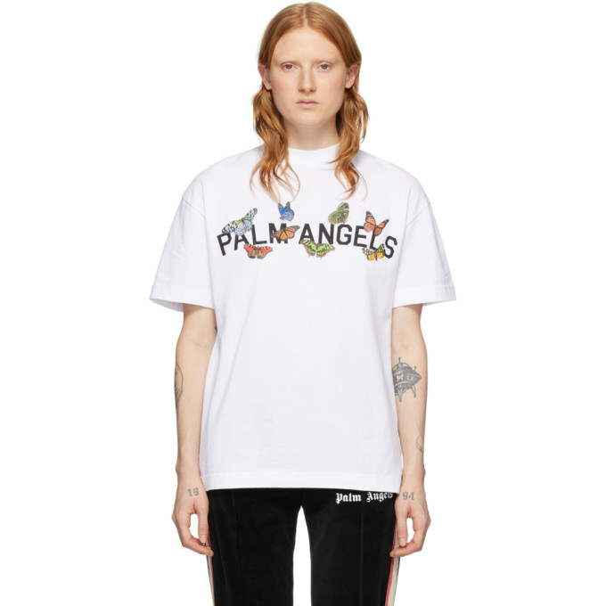 palm angels t shirt butterfly white