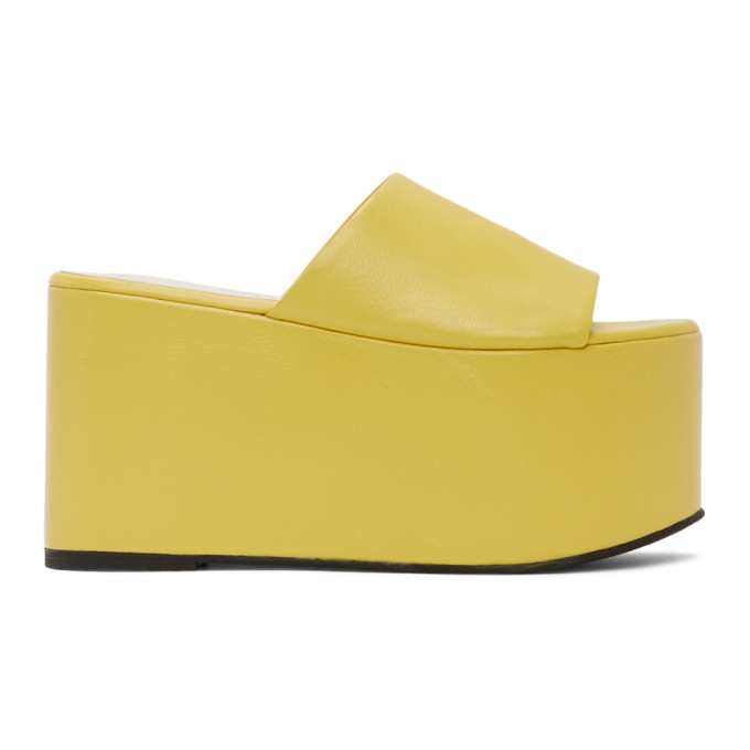 Simon Miller Yellow Blackout Platform Sandals