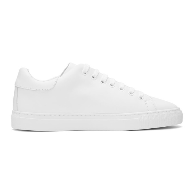 MOSCHINO MOSCHINO WHITE LEATHER LOGO SNEAKERS