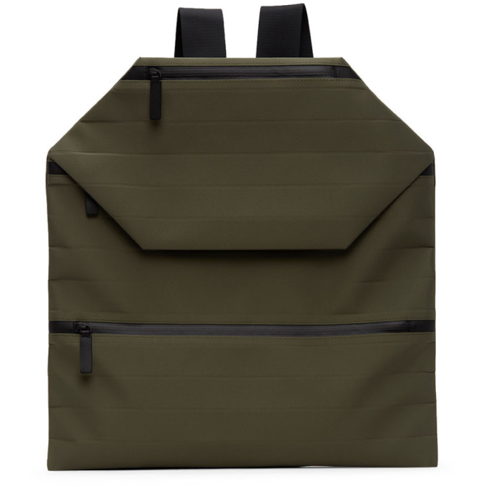 Click to view more detailed imagery on our partner's website Issey Miyake Men Khaki Galette Backpack In 65 Khaki