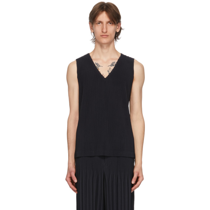 ISSEY MIYAKE Navy Basics Tank Top