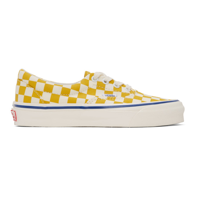 Vans Yellow And White Checkerboard Authentic Trainers