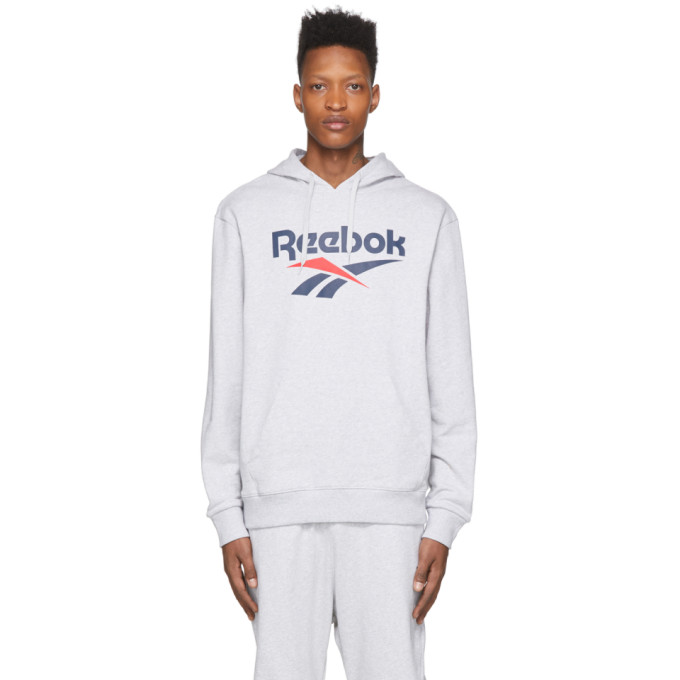 Reebok Classics Grey Classics Vector Hoodie In Lt Grey