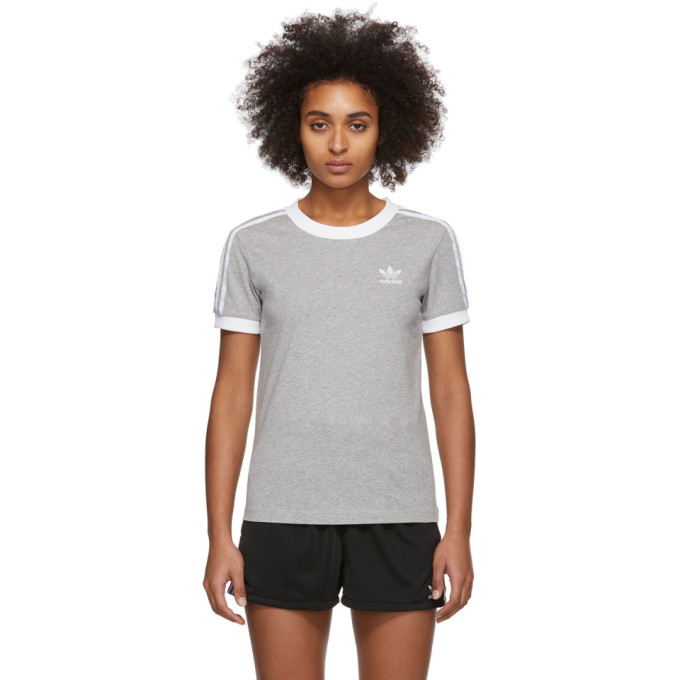 adidas Originals Grey 3 Stripes T Shirt