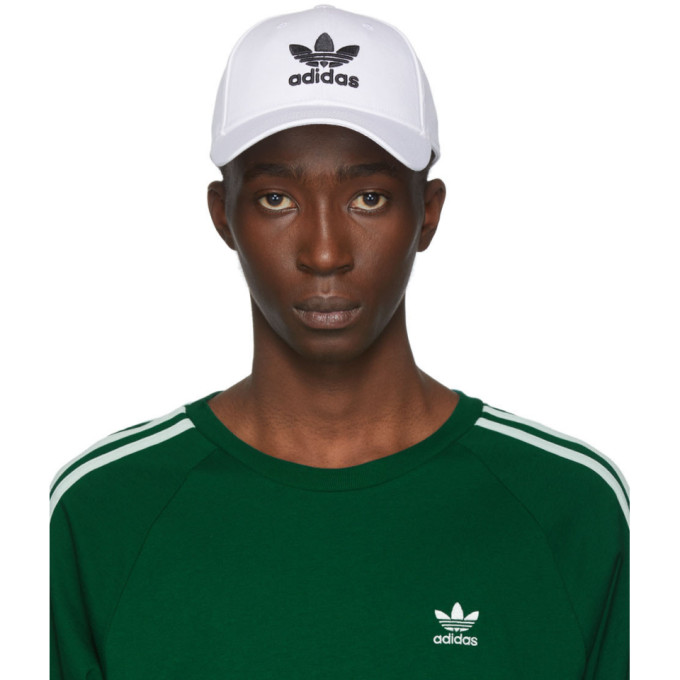 adidas Originals White and Black Trefoil Cap