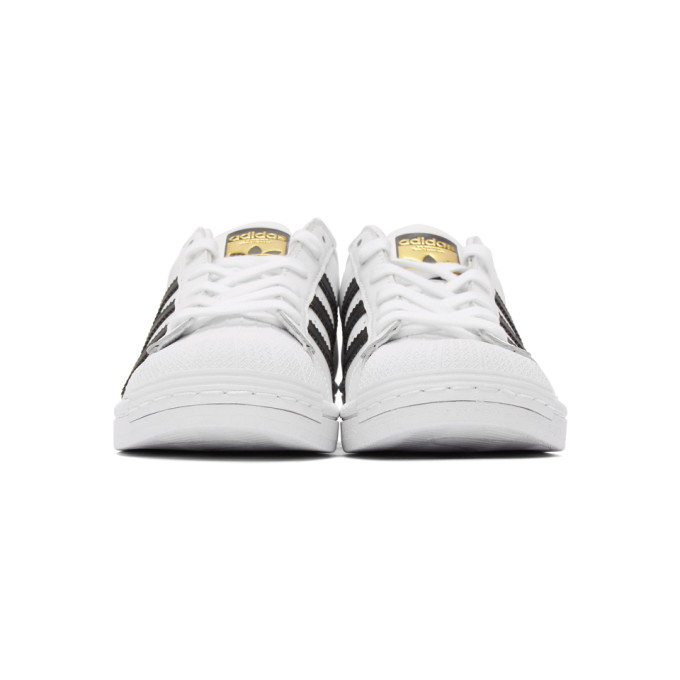 ADIDAS ORIGINALS White & Black Superstar Sneakers