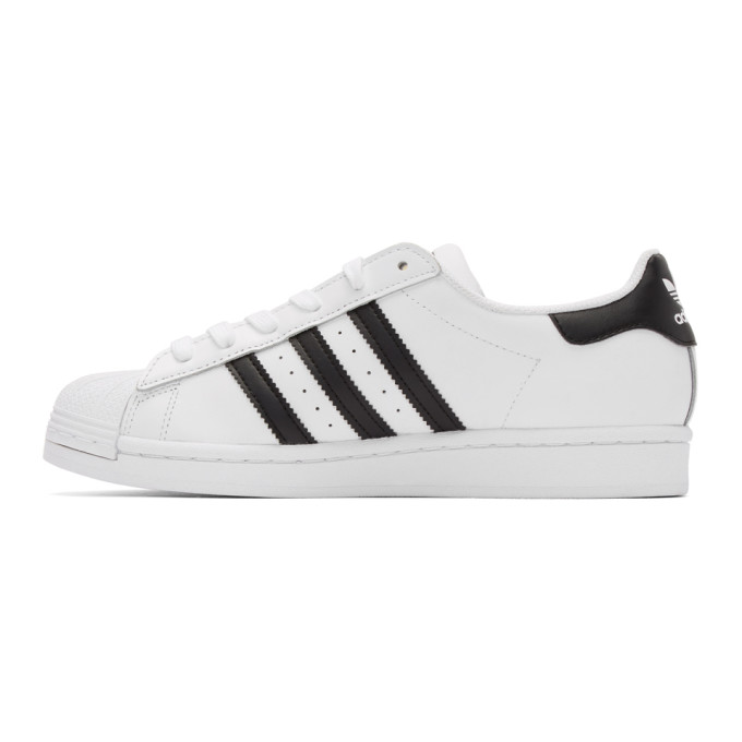 ADIDAS ORIGINALS White & Black Superstar Sneakers