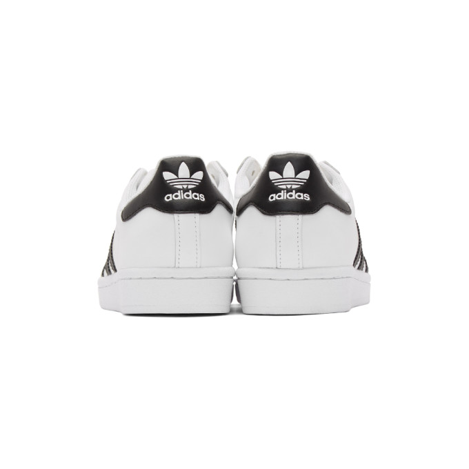 ADIDAS ORIGINALS White & Black Superstar Sneakers