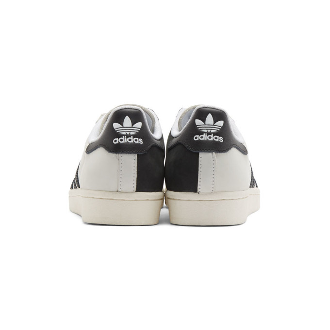 ADIDAS ORIGINALS White & Black Superstar Sneakers