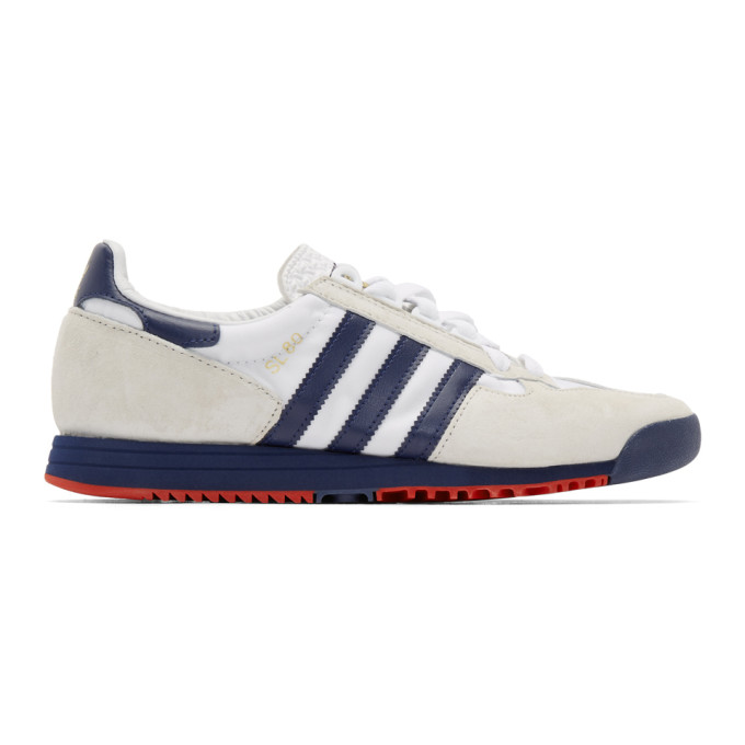 ADIDAS ORIGINALS ADIDAS ORIGINALS WHITE AND NAVY SL 80 SNEAKERS