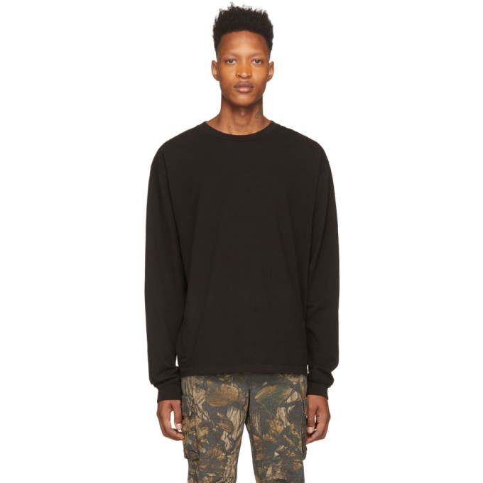 JOHN ELLIOTT BLACK UNIVERSITY LONG SLEEVE T-SHIRT