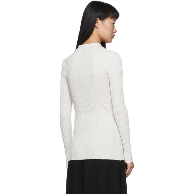 TOTÊME TOTEME WHITE KNIT ARRADON POLO
