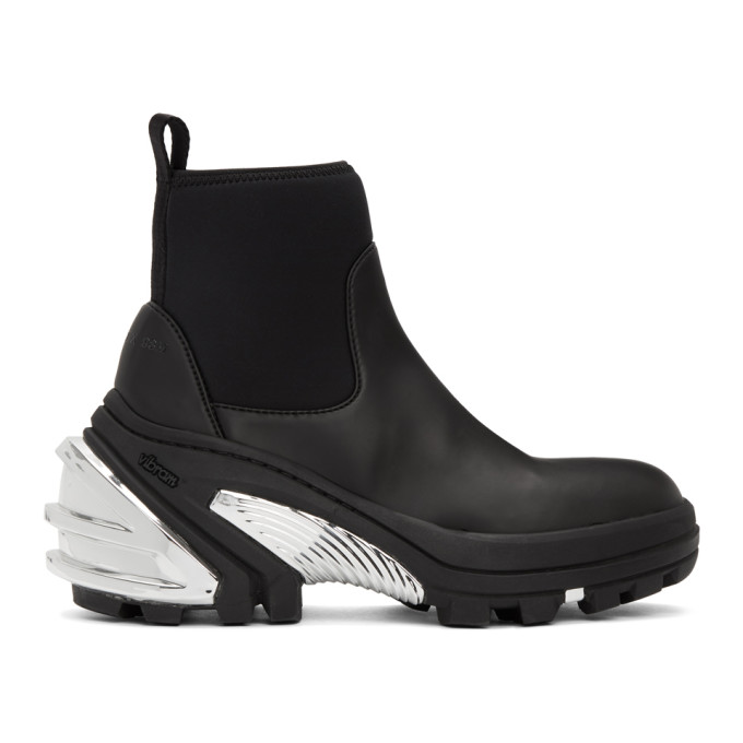 Buy 1017 ALYX 9SM Black and Silver Rubber Boots Online | Shoe Trove