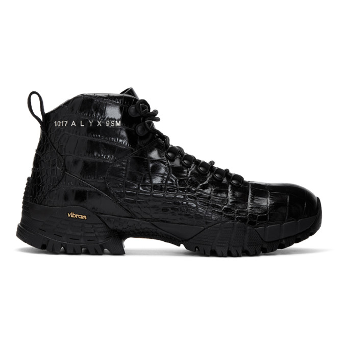 Alyx Black Croc Hiking Boots