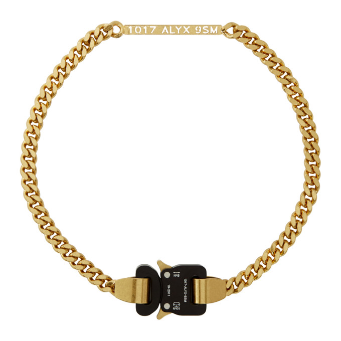 1017 ALYX 9SM Gold Buckle ID Necklace