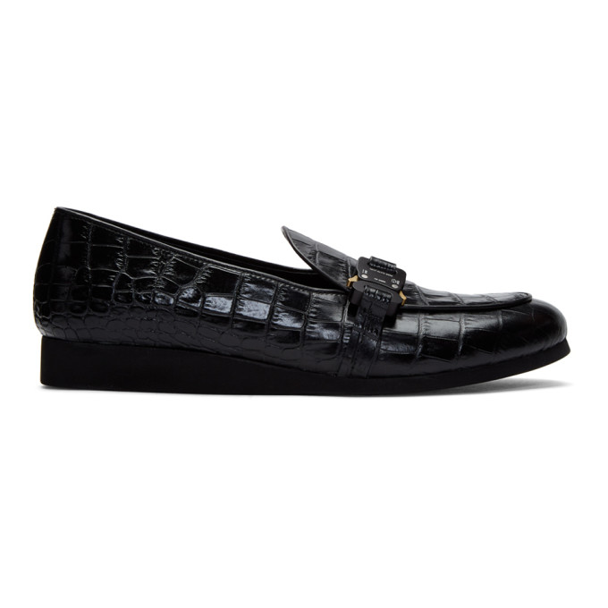 1017 ALYX 9SM Black Croc St. Marks Buckle Loafers