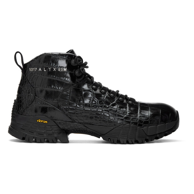 1017 ALYX 9SM Black Croc Hiking Boots