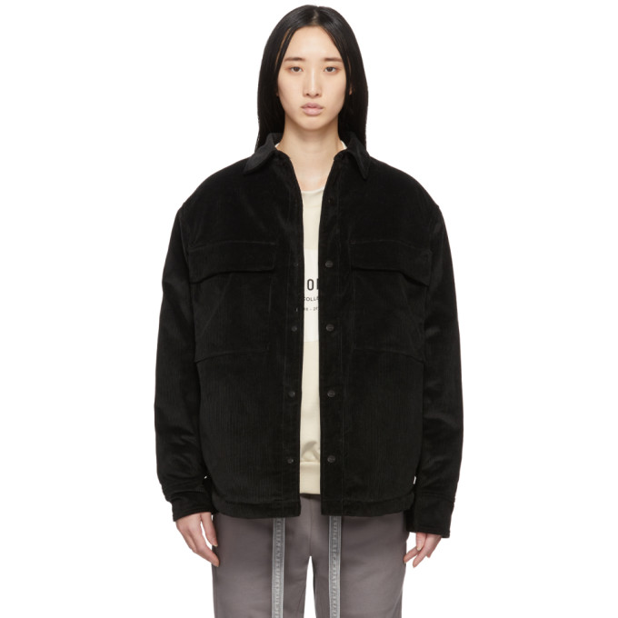 black corduroy sherpa jacket