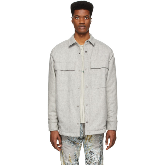 FEAR OF GOD FEAR OF GOD GREY WOOL SHIRT JACKET