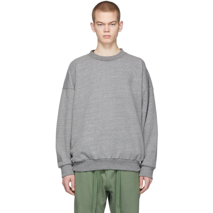 FEAR OF GOD FEAR OF GOD GREY SIXTH COLLECTION LOGO SWEATSHIRT