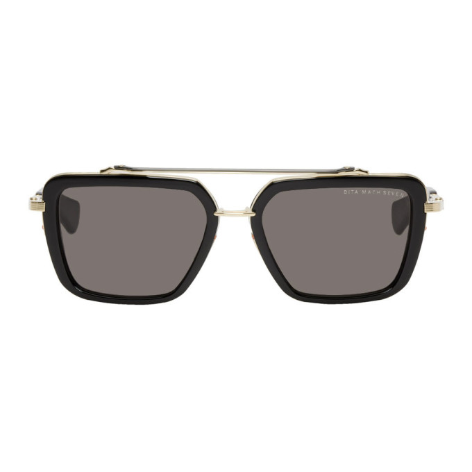 Dita Black Mach-seven Sunglasses In 01 Blkwhtgl