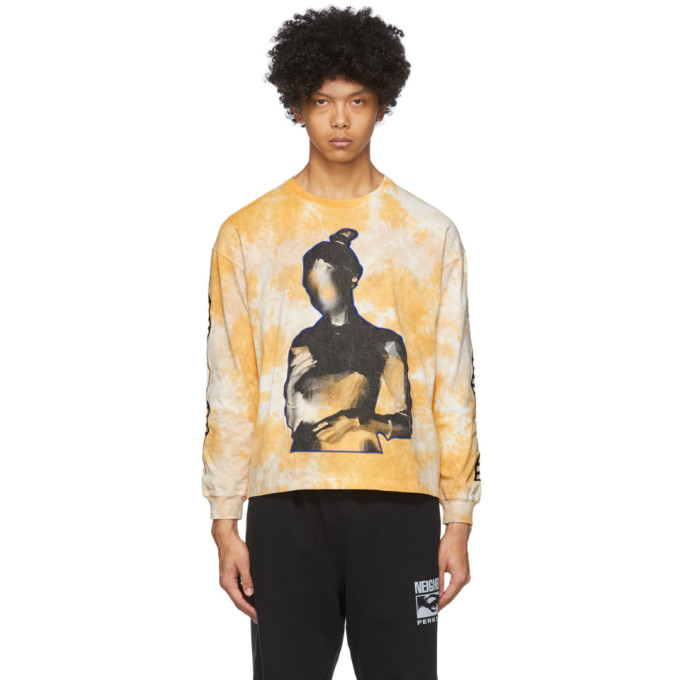 PERKS AND MINI PERKS AND MINI YELLOW TIE-DYE OVERSIZED DNA LONG SLEEVE T-SHIRT