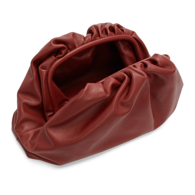 BOTTEGA VENETA BOTTEGA VENETA BURGUNDY THE POUCH CLUTCH
