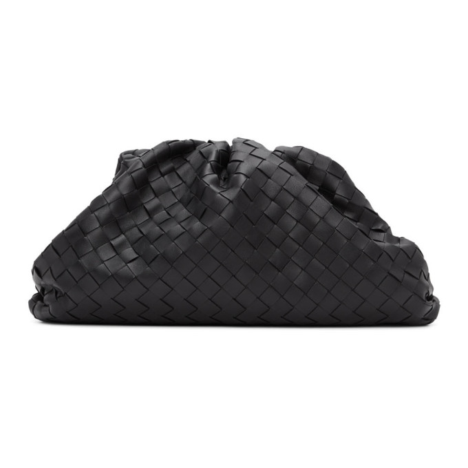 Bottega Veneta Black Intrecciato The Pouch Clutch In 1229 Black